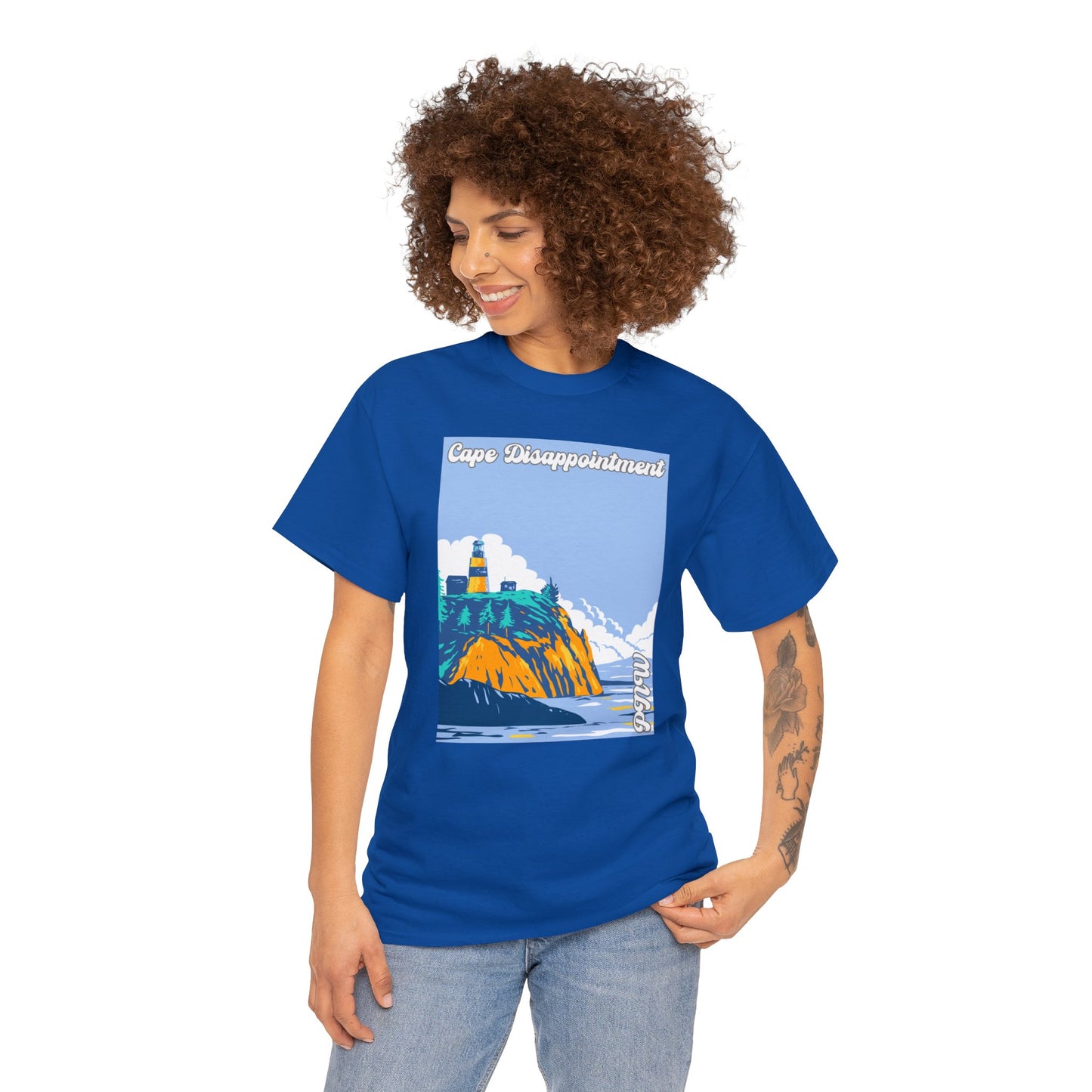 PNW Cape Disappointment T-Shirt - Unisex Heavy Cotton Tee - Bigfoot Bigheart Studio