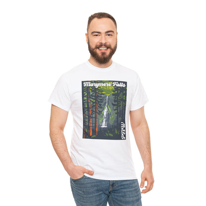 PNW Marymere Falls T-Shirt - Unisex Heavy Cotton Tee