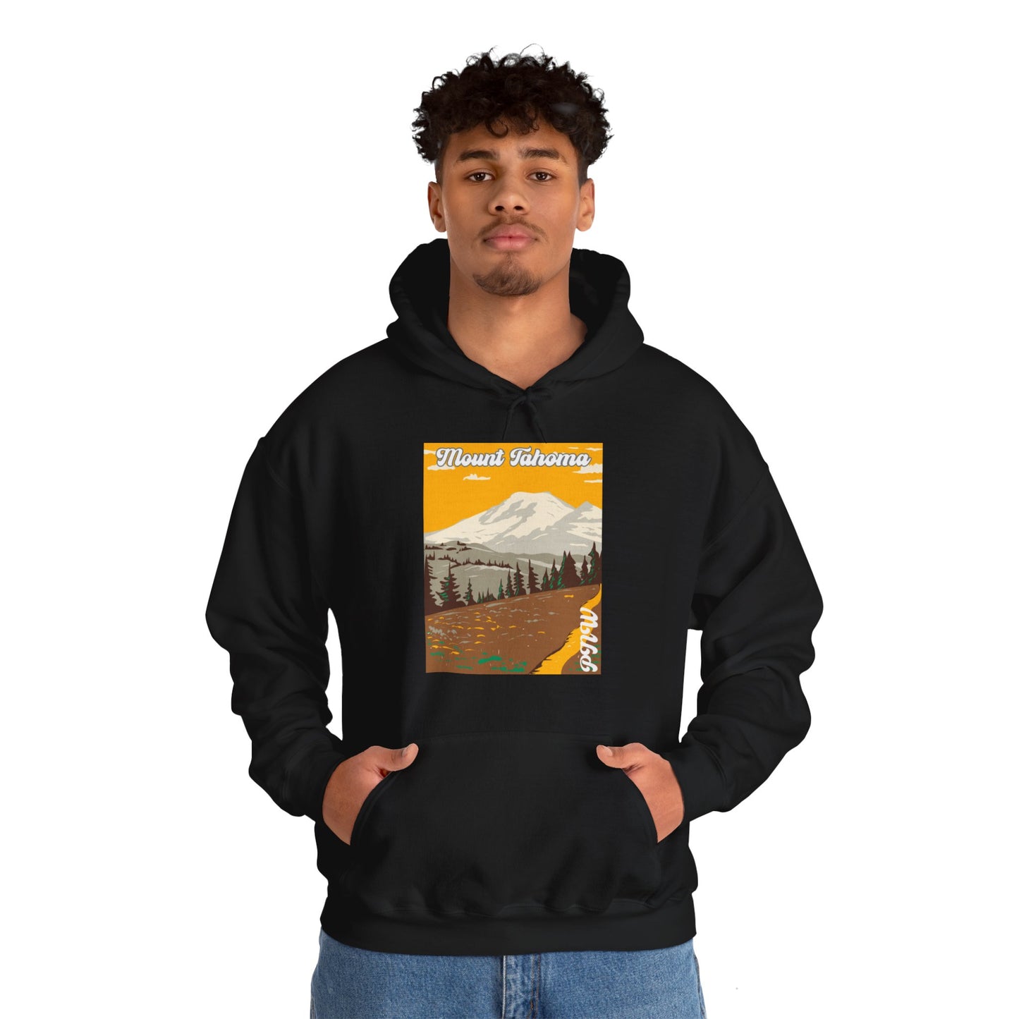 PNW Mount Tahoma (Mt. Rainier) Hoodie - Unisex Heavy Blend™ Hooded Sweatshirt