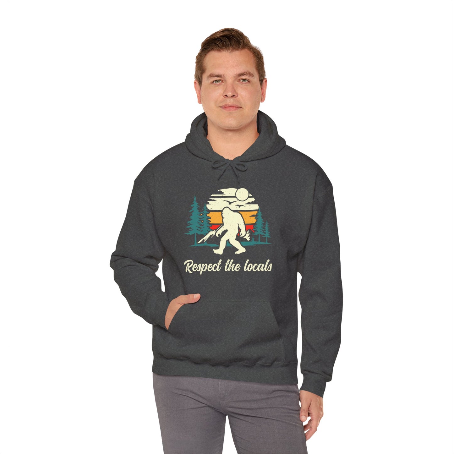 Respect the Locals - Bigfoot | Unisex Heavy Blend Hooded Sweatshirt