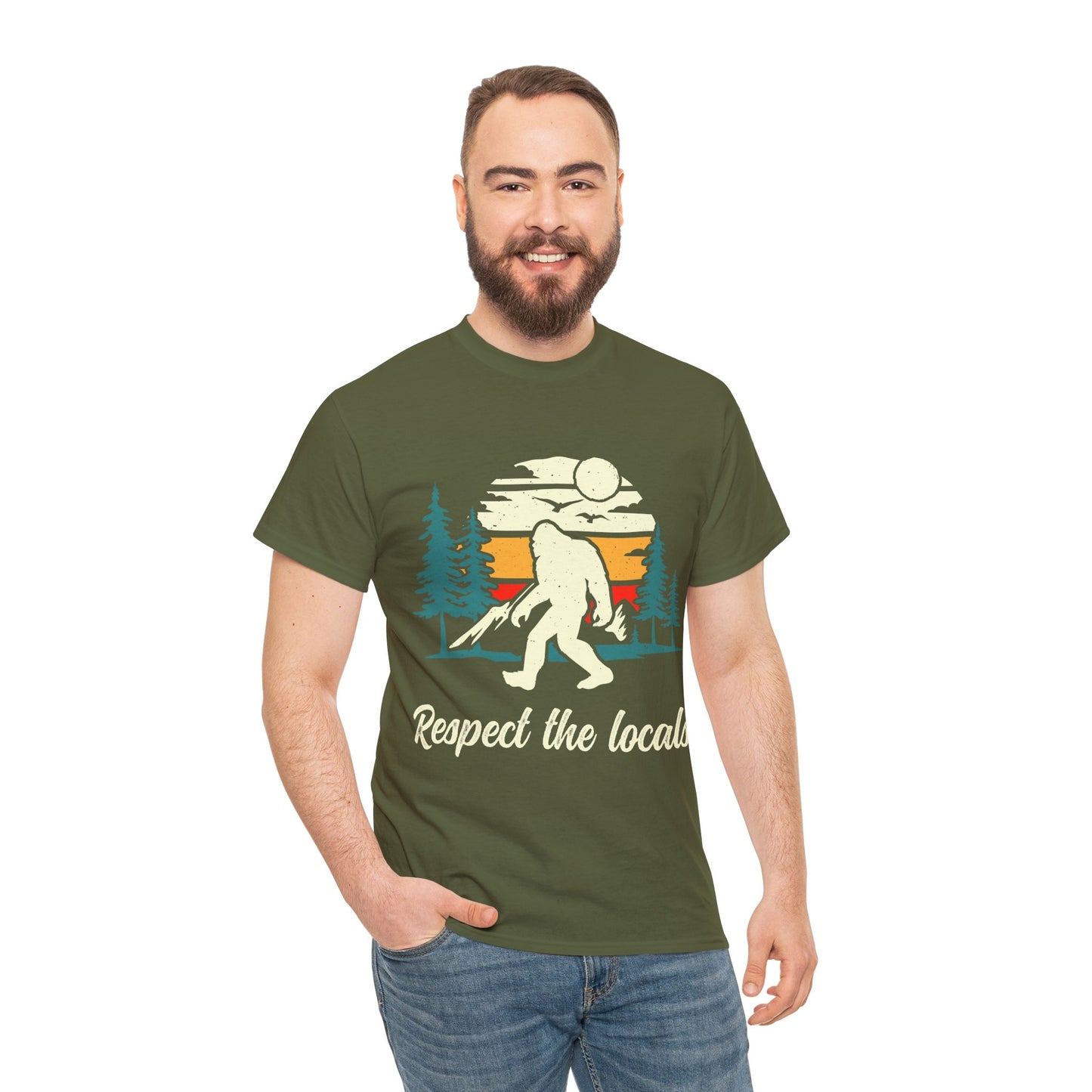 Respect The Locals | Sasquatch - Unisex Heavy Cotton Tee