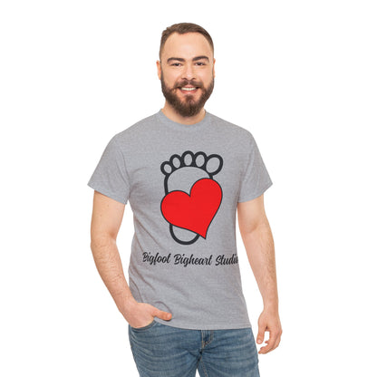 Bigfoot Bigheart Studio Logo Adult T-Shirt - Unisex Heavy Cotton Tee