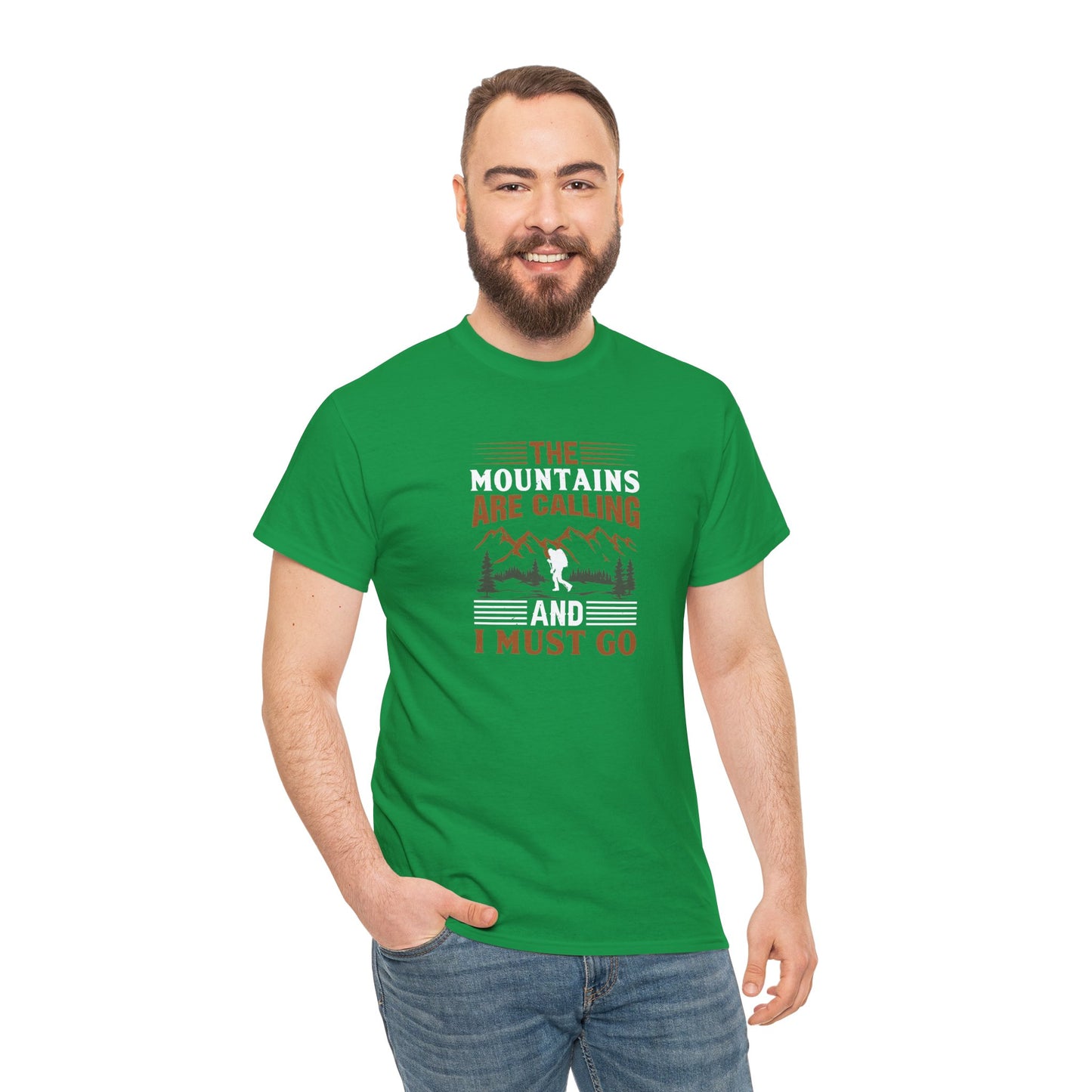 The Mountains are Calling T-Shirt - Unisex Heavy Cotton Tee