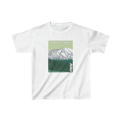 PNW Mount St. Helens Youth Tee - Kids Heavy Cotton™ Tee - Bigfoot Bigheart Studio