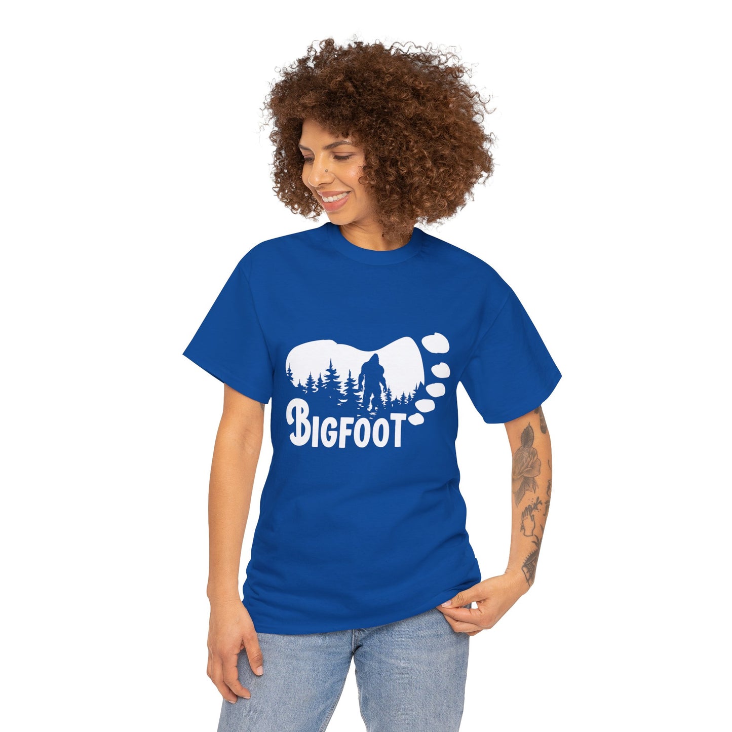 Bigfoot Footprint - Adult Unisex Heavy Cotton Tee