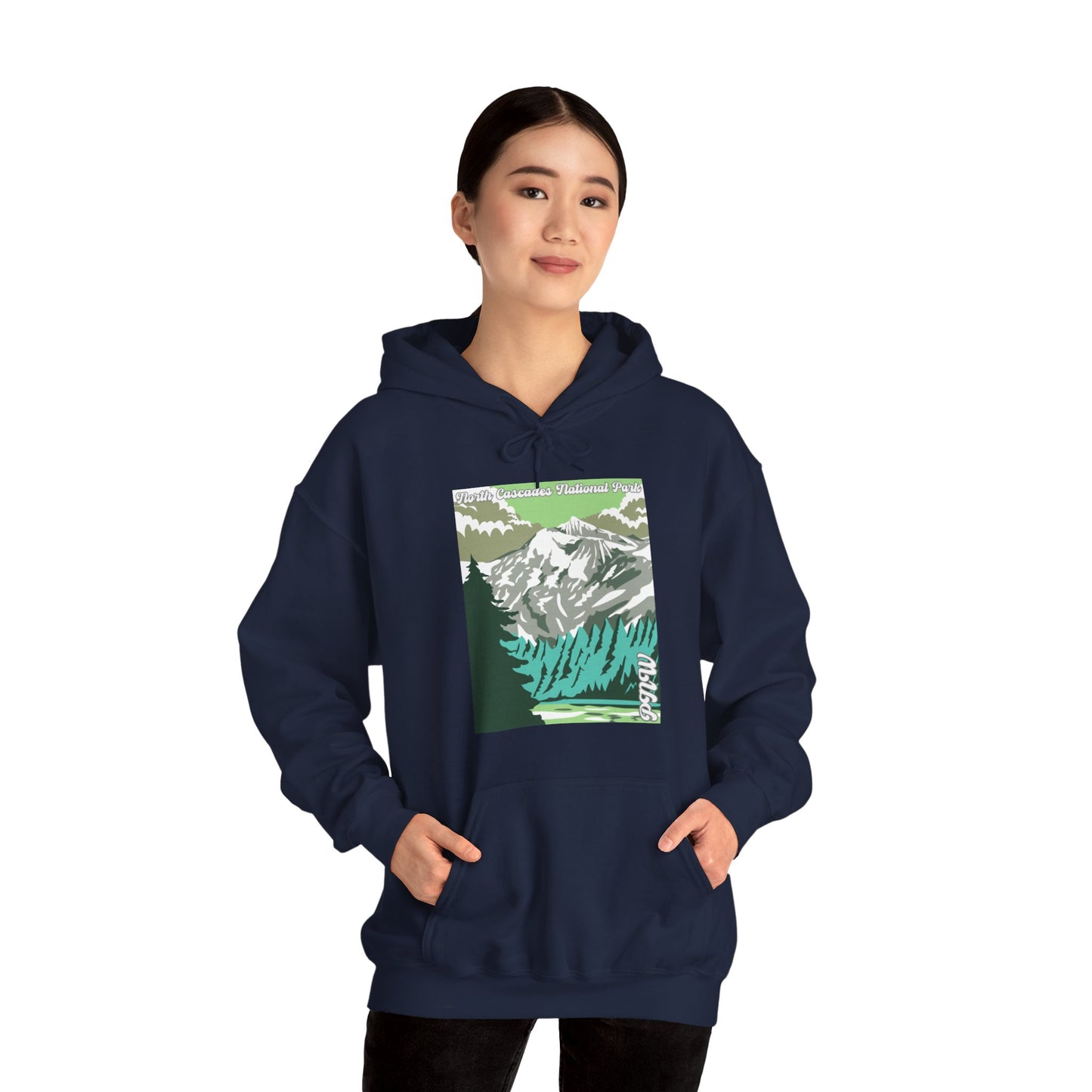 PNW North Cascades National Park Hoodie - Unisex Heavy Blend™ Hooded Sweatshirt