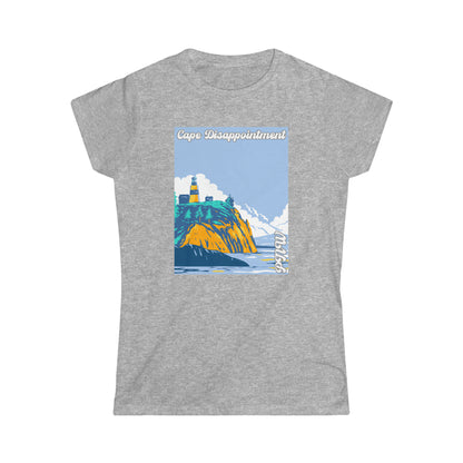 PNW Cape Disappointment - Women's Softstyle Tee - Bigfoot Bigheart Studio