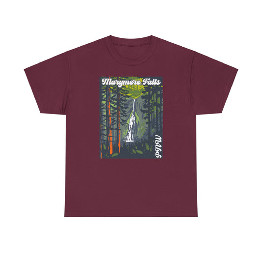 PNW Marymere Falls T-Shirt - Unisex Heavy Cotton Tee