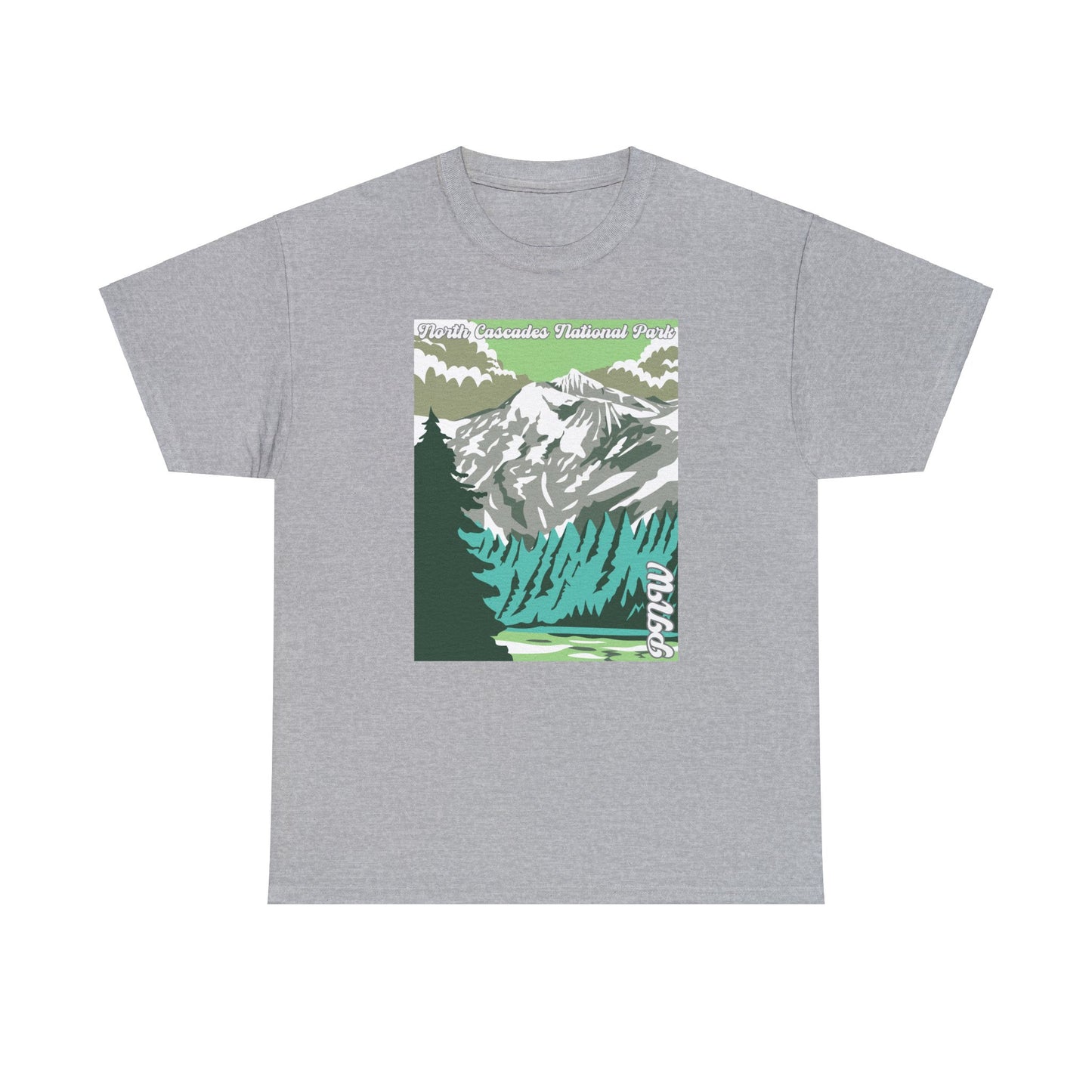 PNW North Cascades National Park T-Shirt - Unisex Heavy Cotton Tee