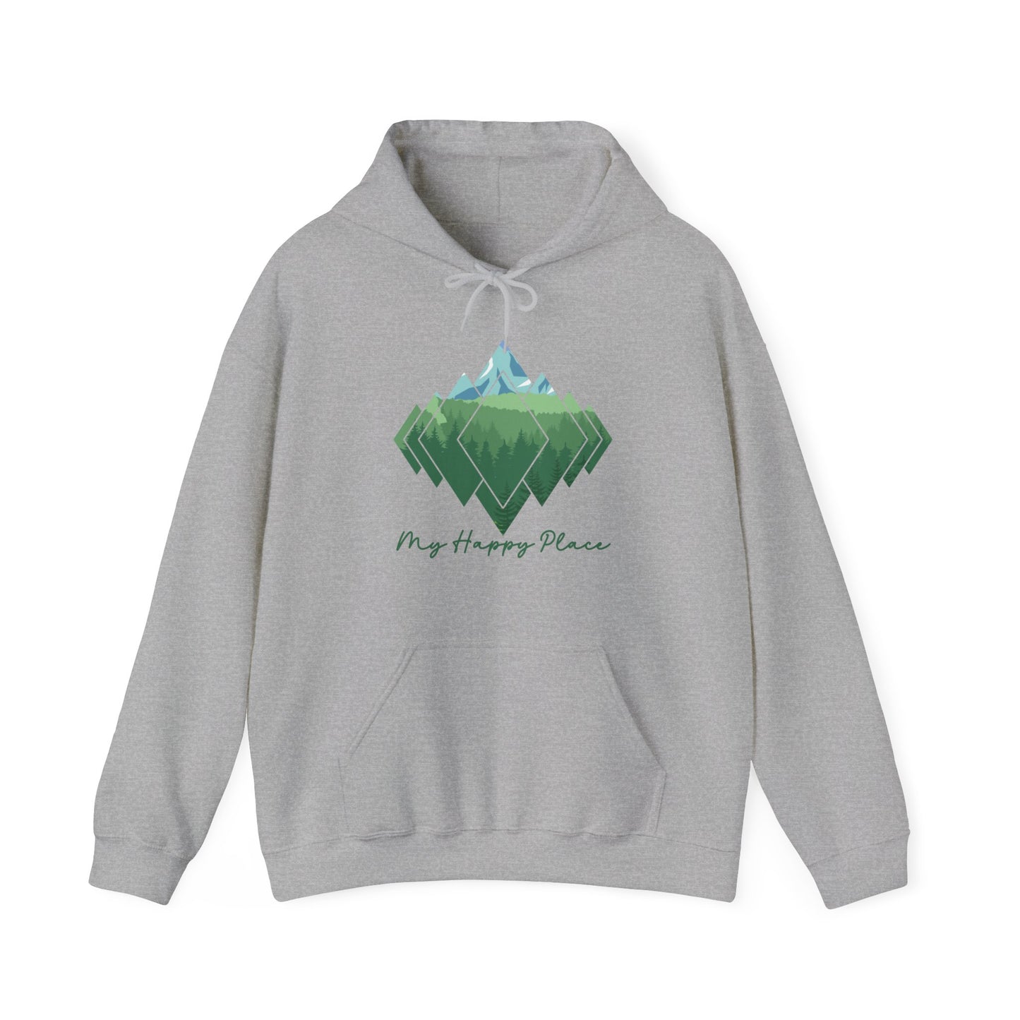 My Happy Place - Mountain Forest - Unisex Heavy Blend™ Hooded Sweatshirt