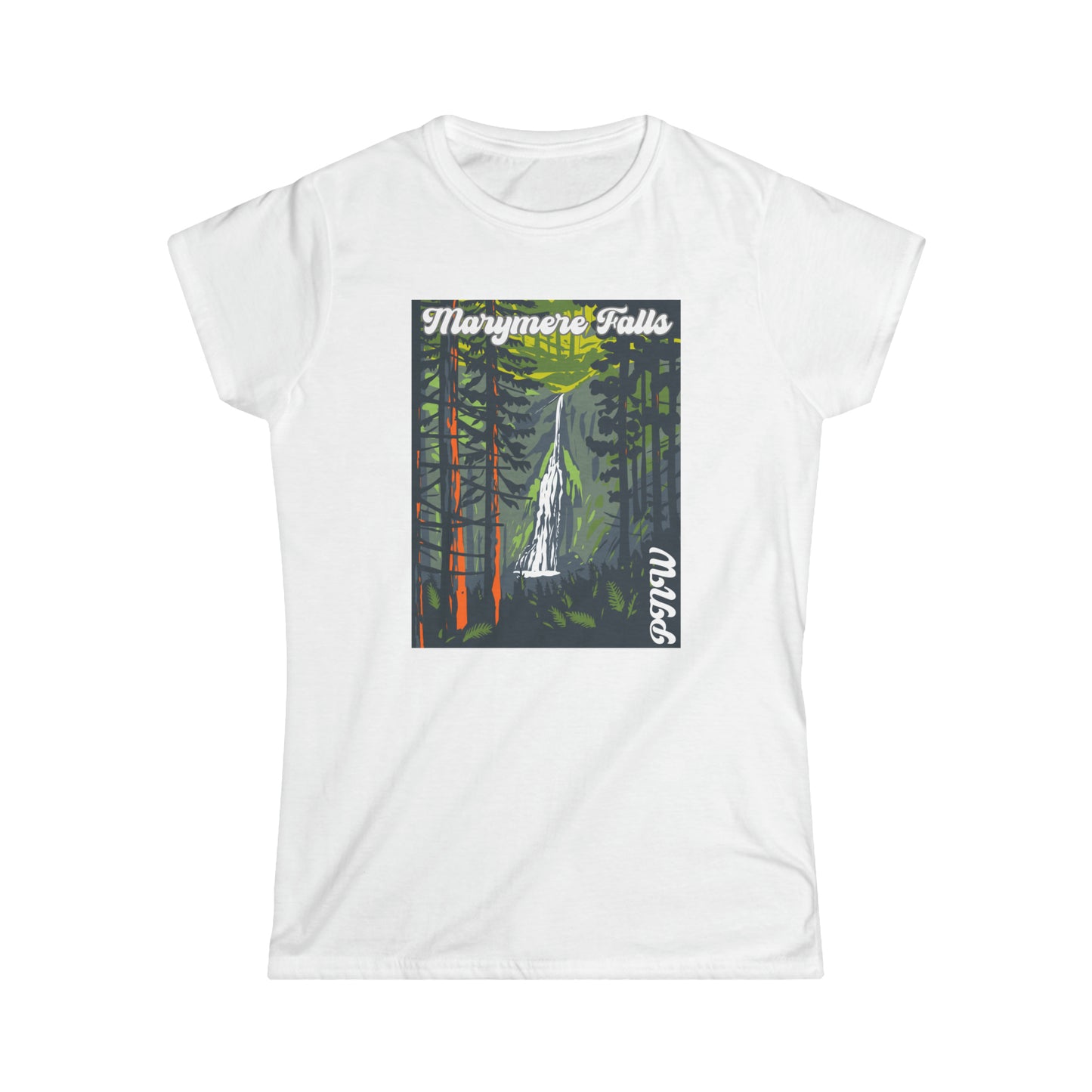 PNW Marymere Falls - Women's Softstyle Tee