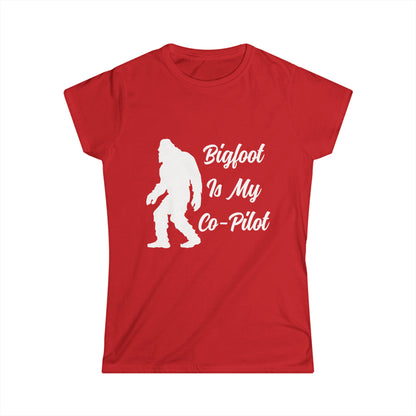 Bigfoot is my Co-Pilot - Women's Softstyle Tee