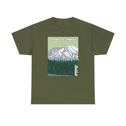 PNW Mount St. Helens T-Shirt - Unisex Heavy Cotton Tee - Bigfoot Bigheart Studio