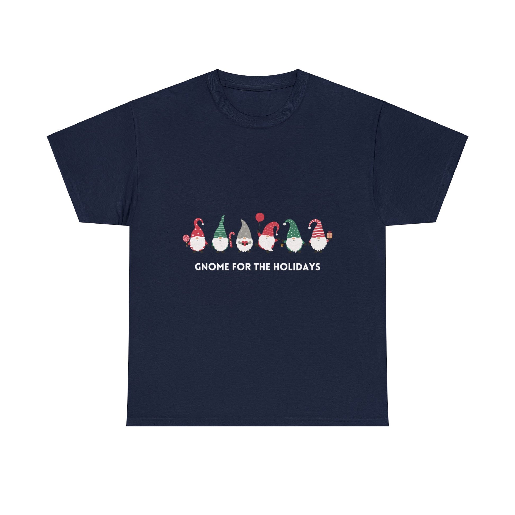 Gnome for the Holidays Adult T-Shirt - Unisex Heavy Cotton Tee - Bigfoot Bigheart Studio