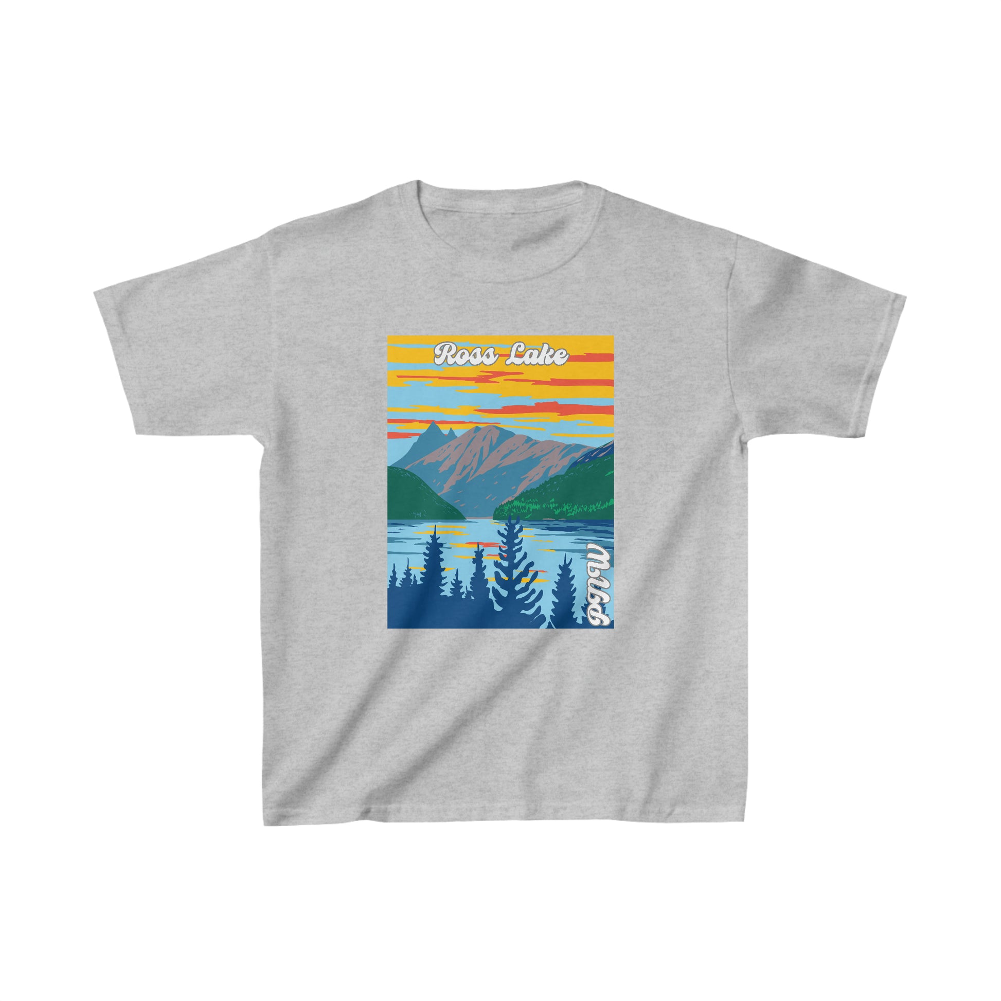 PNW Ross Lake Youth Tee - Kids Heavy Cotton™ Tee - Bigfoot Bigheart Studio