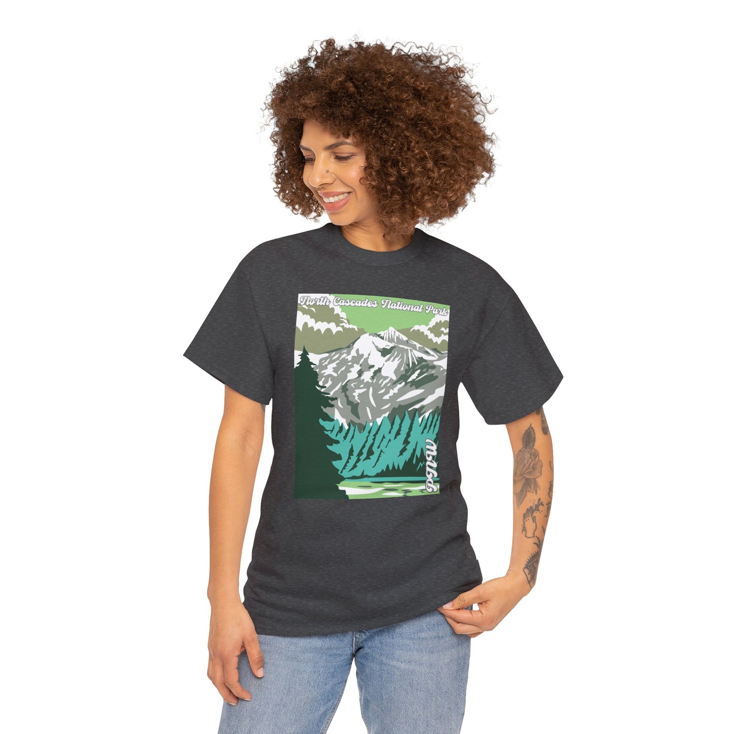 PNW North Cascades National Park T-Shirt - Unisex Heavy Cotton Tee