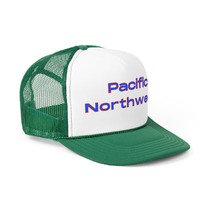 Pacific Northwest Simple - Blue with Red - Trucker Caps