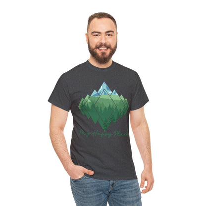 My Happy Place - Mountain Forest - Unisex Heavy Cotton Tee