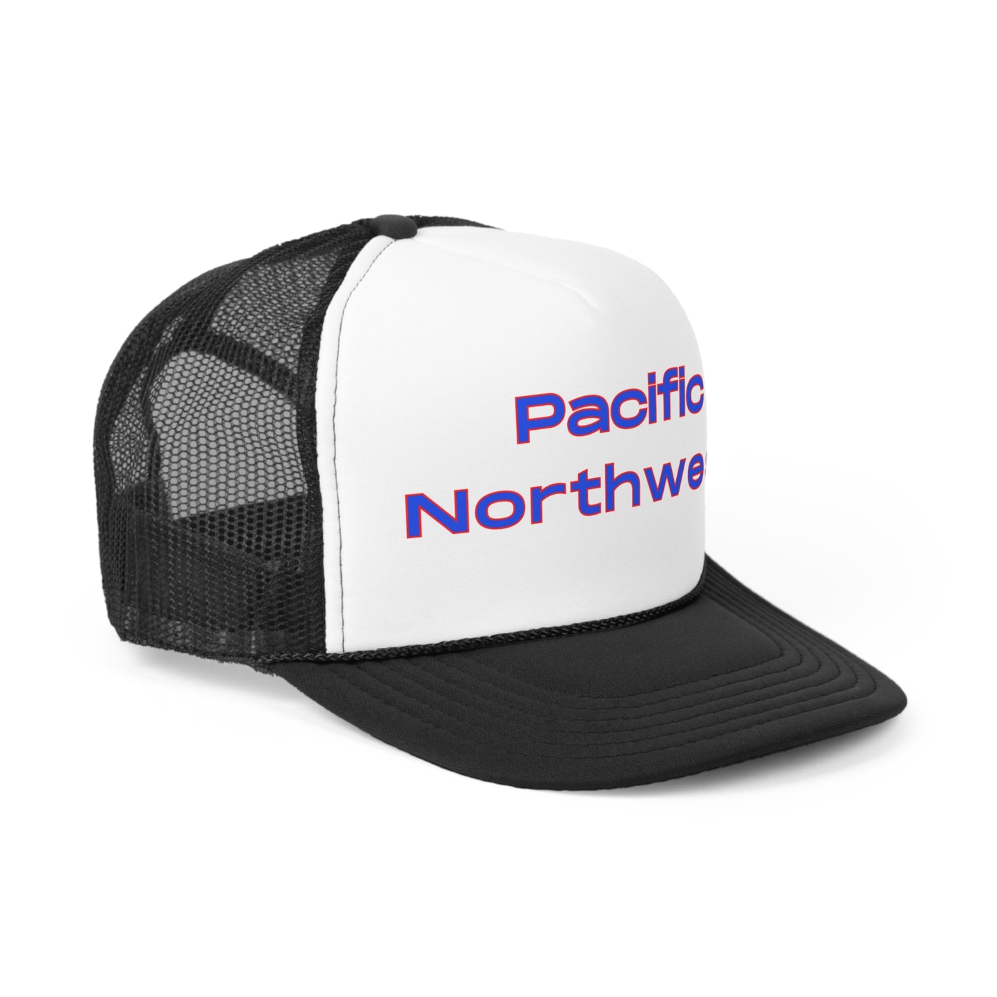 Pacific Northwest Simple - Blue with Red - Trucker Caps