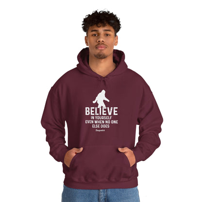 Believe In Yourself Bigfoot Hoodie - Unisex Heavy Blend™ Hooded Sweatshirt