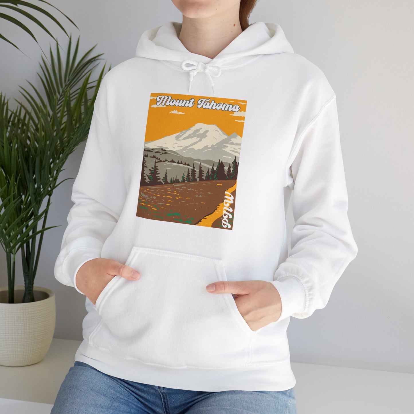 PNW Mount Tahoma (Mt. Rainier) Hoodie - Unisex Heavy Blend™ Hooded Sweatshirt