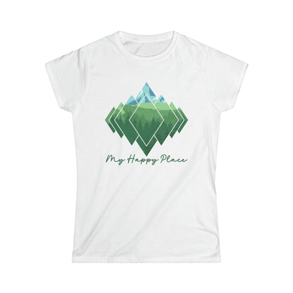 My Happy Place - Mountain Trees - Women's Softstyle Tee