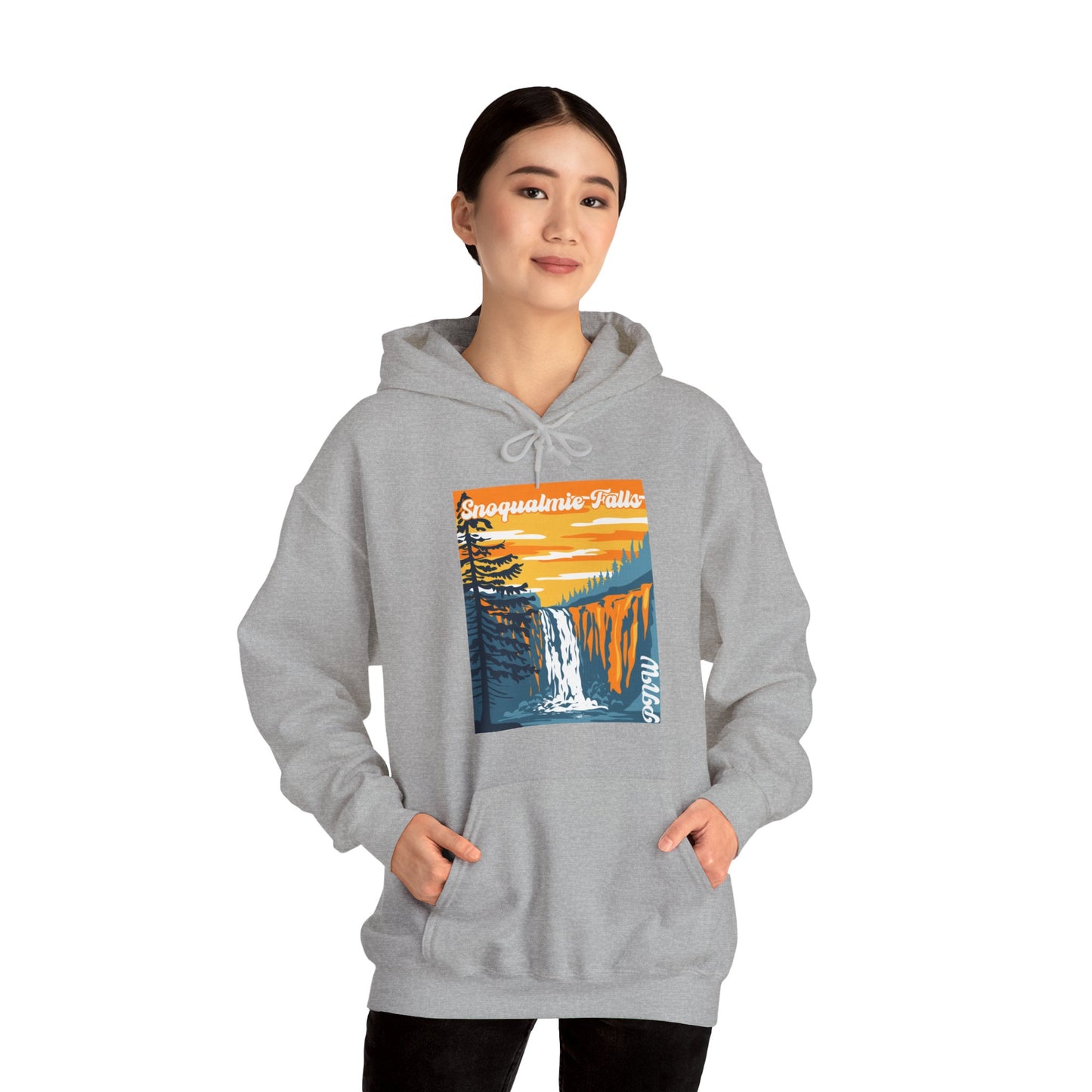 PNW Snoqualmie Falls Hoodie - Unisex Heavy Blend™ Hooded Sweatshirt