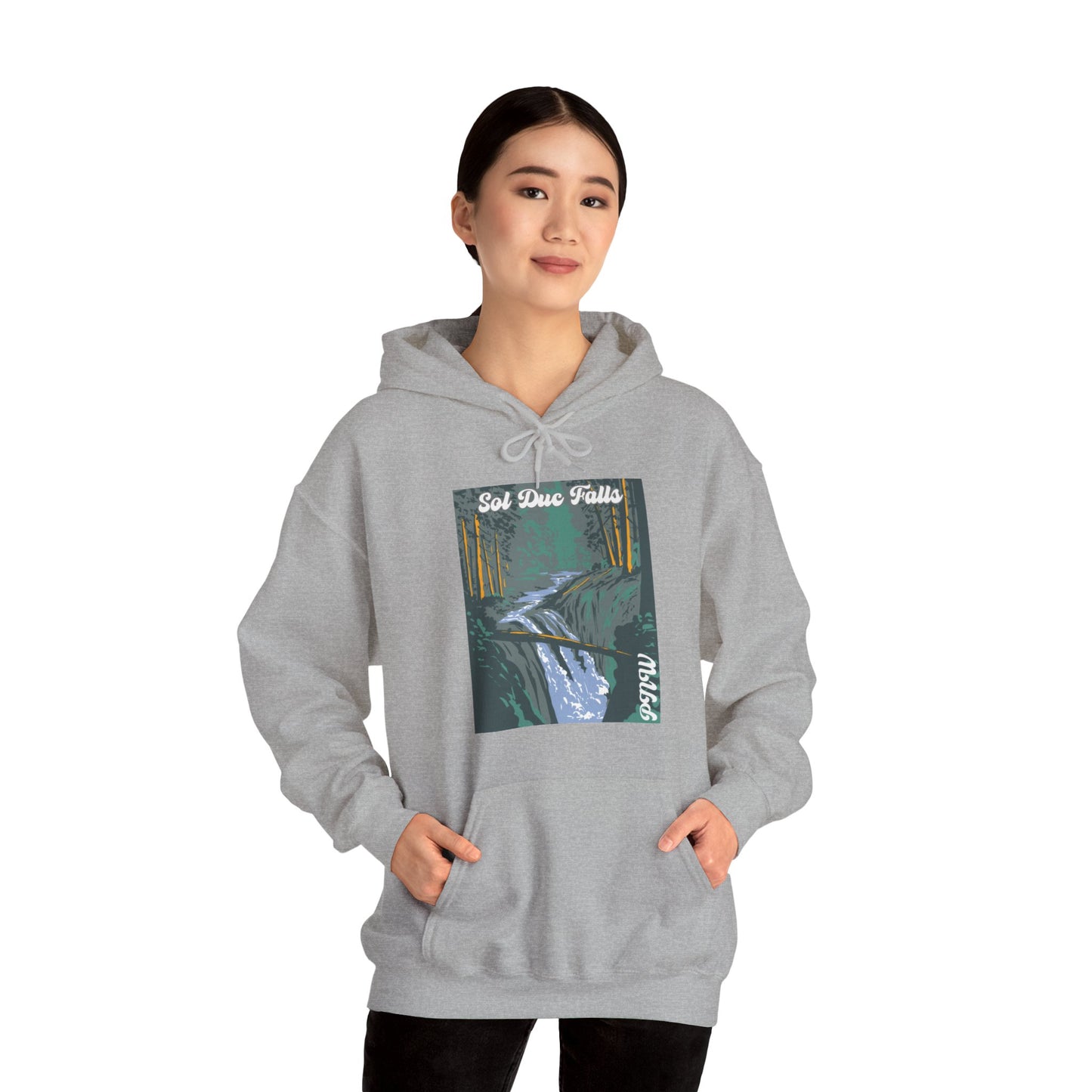 PNW Sol Duc Falls Hoodie - Unisex Heavy Blend™ Hooded Sweatshirt