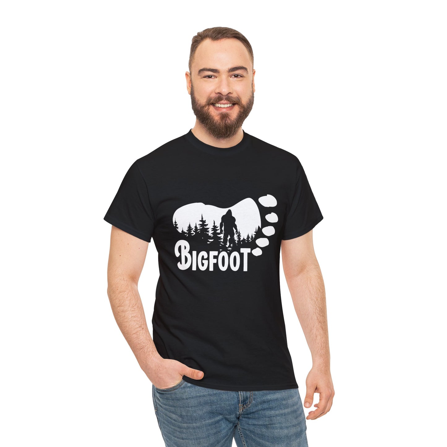 Bigfoot Footprint - Adult Unisex Heavy Cotton Tee