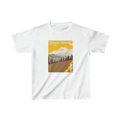 PNW Mount Tahoma (Mount Rainier) Youth Tee - Kids Heavy Cotton™ Tee - Bigfoot Bigheart Studio