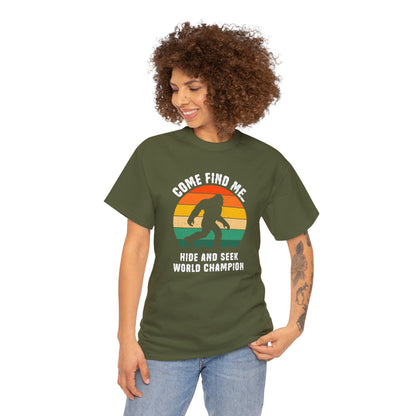 Hide And Seek Champion - Bigfoot - Adult Unisex Heavy Cotton Tee