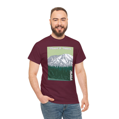 PNW Mount St. Helens T-Shirt - Unisex Heavy Cotton Tee - Bigfoot Bigheart Studio