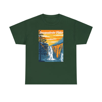 PNW Snoqualmie Falls T-Shirt - Unisex Heavy Cotton Tee