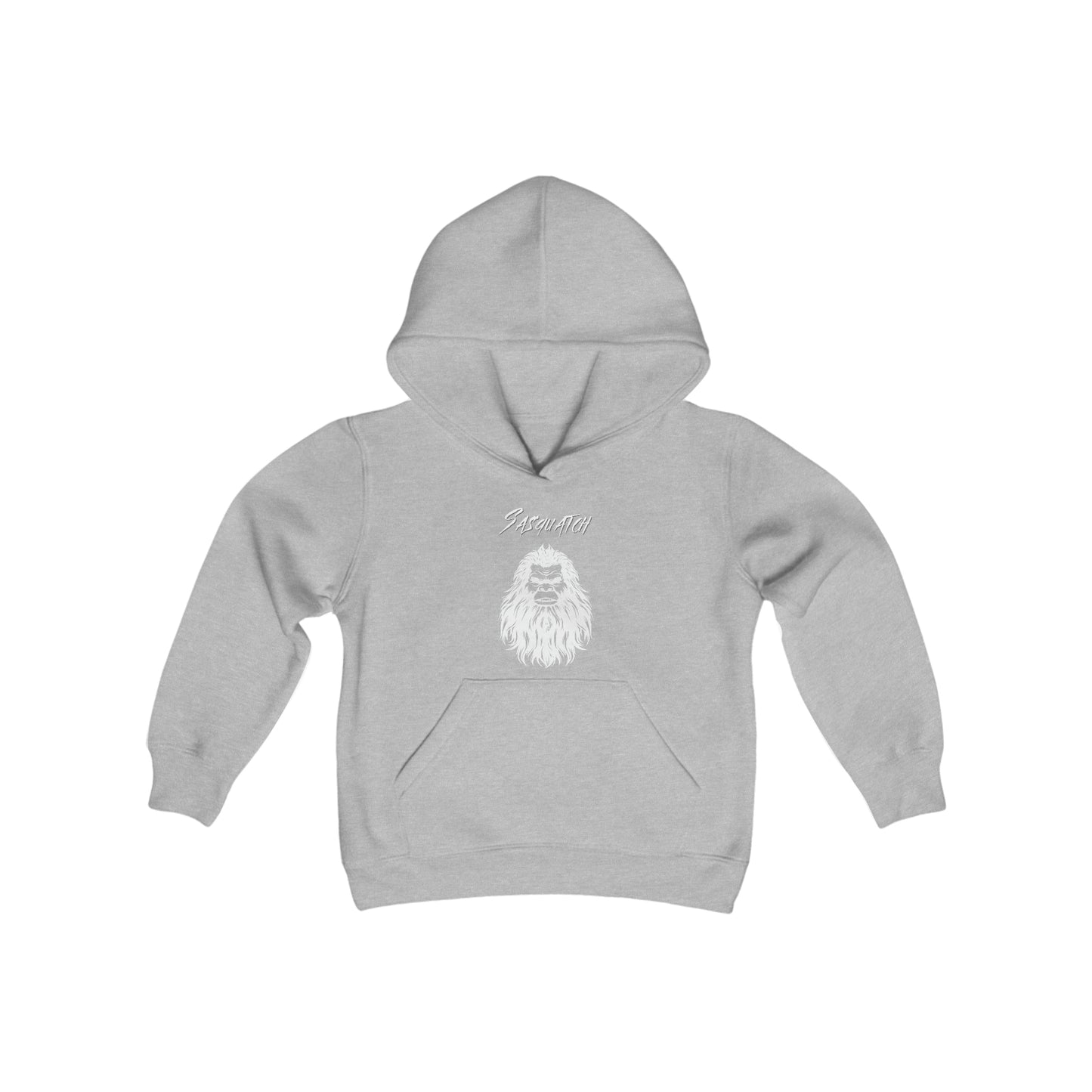 Sasquatch Selfie Kid Hoodie - Youth Heavy Blend Hooded Sweatshirt - Bigfoot Bigheart Studio