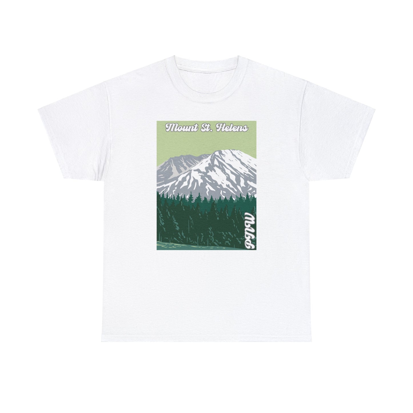 PNW Mount St. Helens T-Shirt - Unisex Heavy Cotton Tee - Bigfoot Bigheart Studio