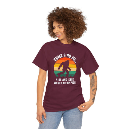 Hide And Seek Champion - Bigfoot - Adult Unisex Heavy Cotton Tee