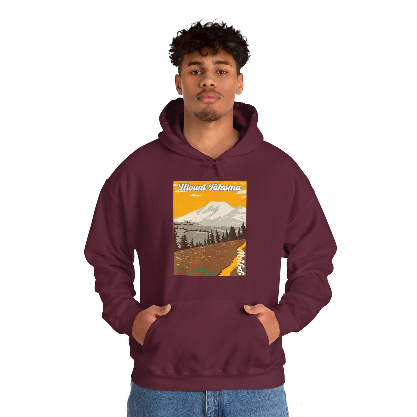 PNW Mount Tahoma (Mt. Rainier) Hoodie - Unisex Heavy Blend™ Hooded Sweatshirt