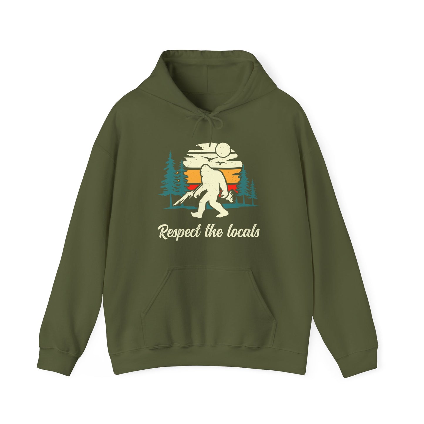 Respect the Locals - Bigfoot | Unisex Heavy Blend Hooded Sweatshirt