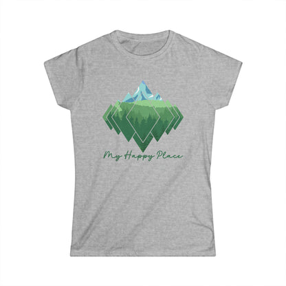 My Happy Place - Mountain Trees - Women's Softstyle Tee