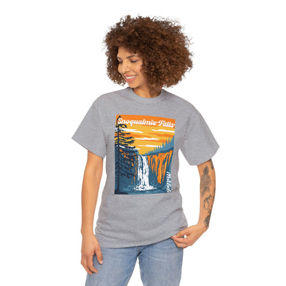 PNW Snoqualmie Falls T-Shirt - Unisex Heavy Cotton Tee