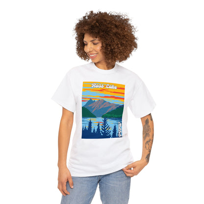 PNW Ross Lake T-Shirt - Unisex Heavy Cotton Tee - Bigfoot Bigheart Studio