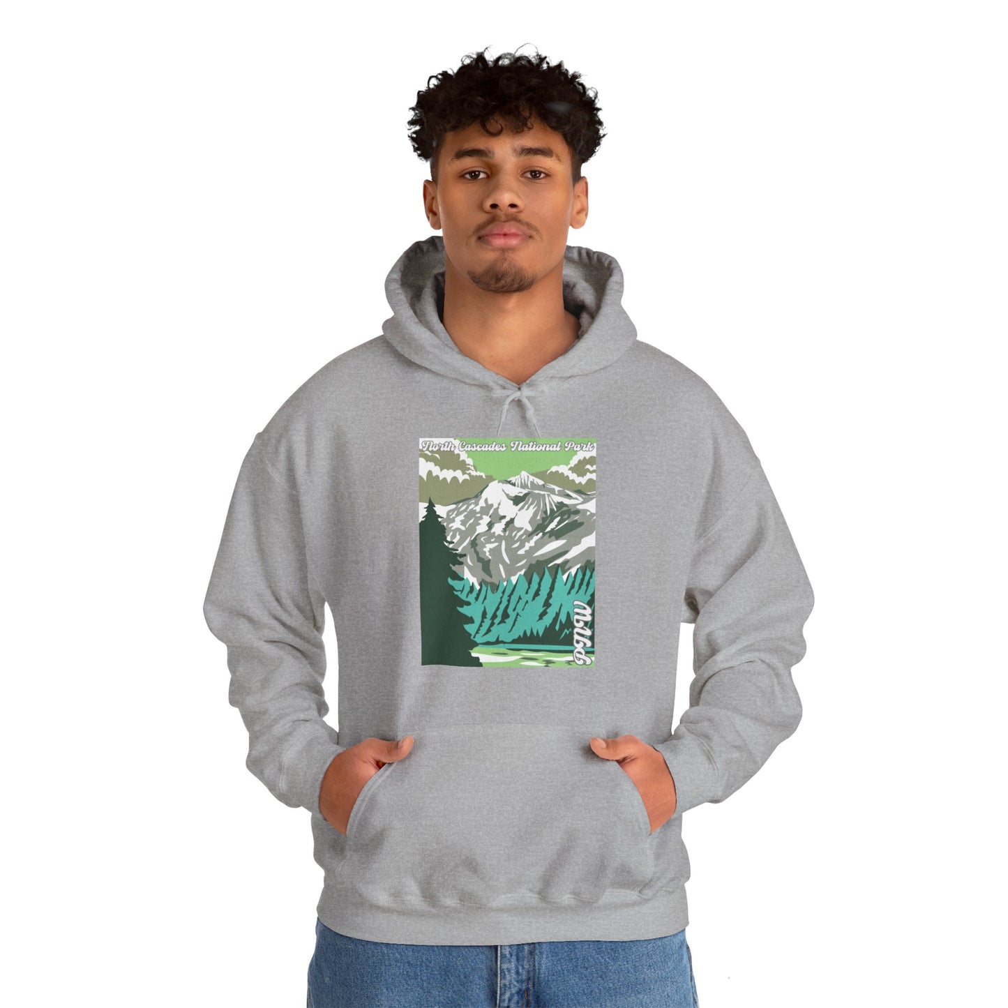 PNW North Cascades National Park Hoodie - Unisex Heavy Blend™ Hooded Sweatshirt