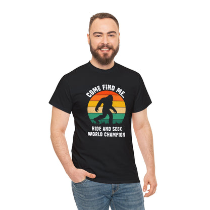 Hide And Seek Champion - Bigfoot - Adult Unisex Heavy Cotton Tee