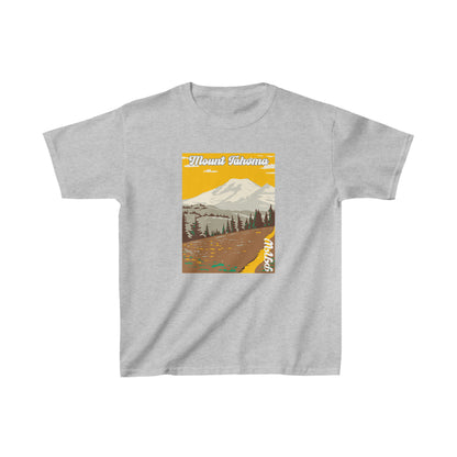 PNW Mount Tahoma (Mount Rainier) Youth Tee - Kids Heavy Cotton™ Tee - Bigfoot Bigheart Studio