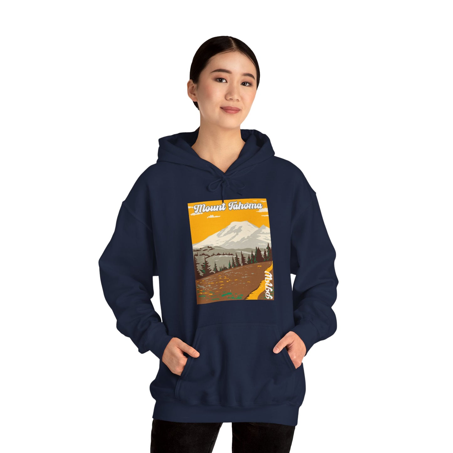 PNW Mount Tahoma (Mt. Rainier) Hoodie - Unisex Heavy Blend™ Hooded Sweatshirt