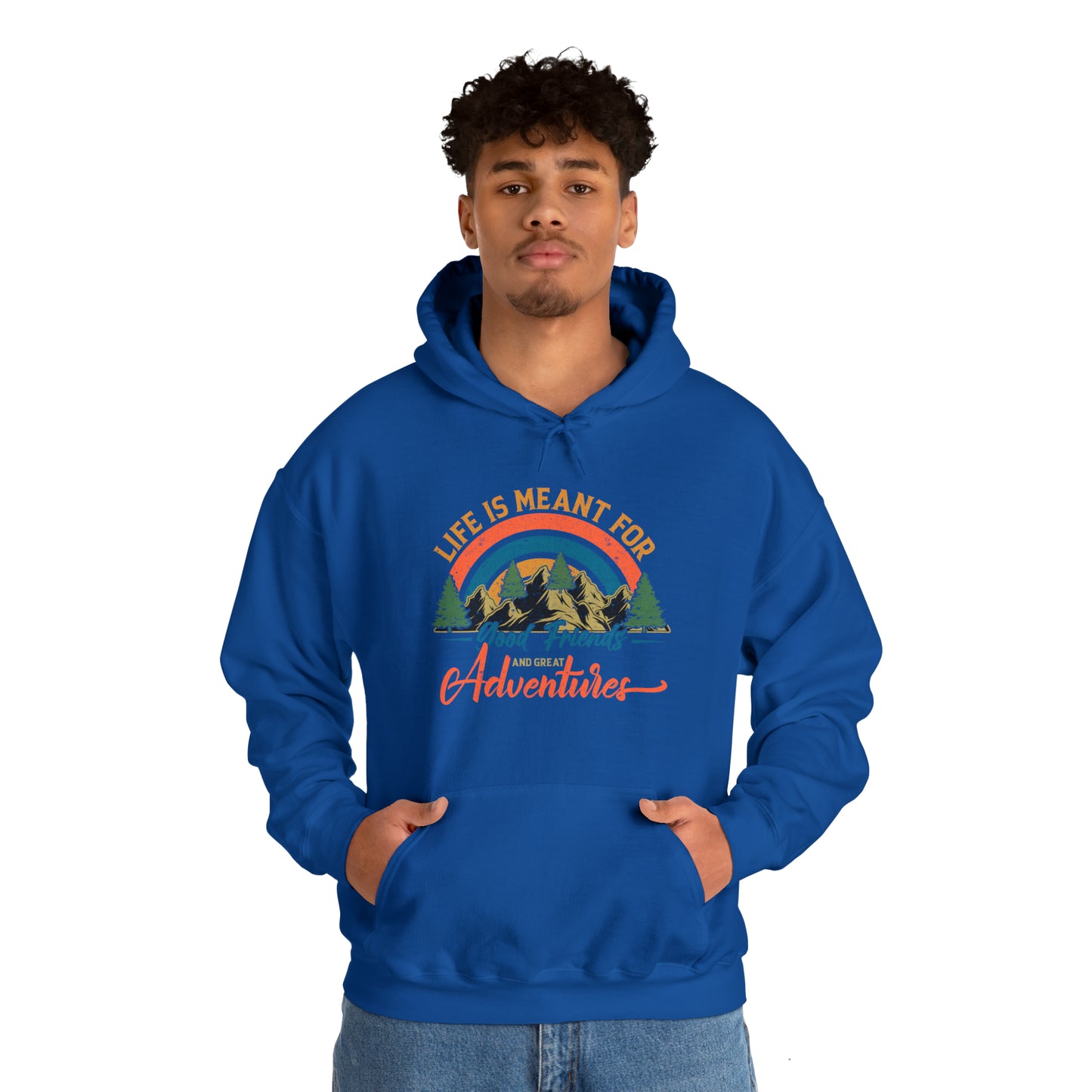 Good Friends Great Adventures - Unisex Heavy Blend™ Hooded Sweatshirt - Bigfoot Bigheart Studio