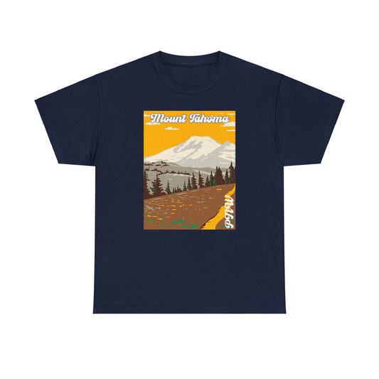 PNW Mount Tahoma T-Shirt - Unisex Heavy Cotton Tee - Bigfoot Bigheart Studio