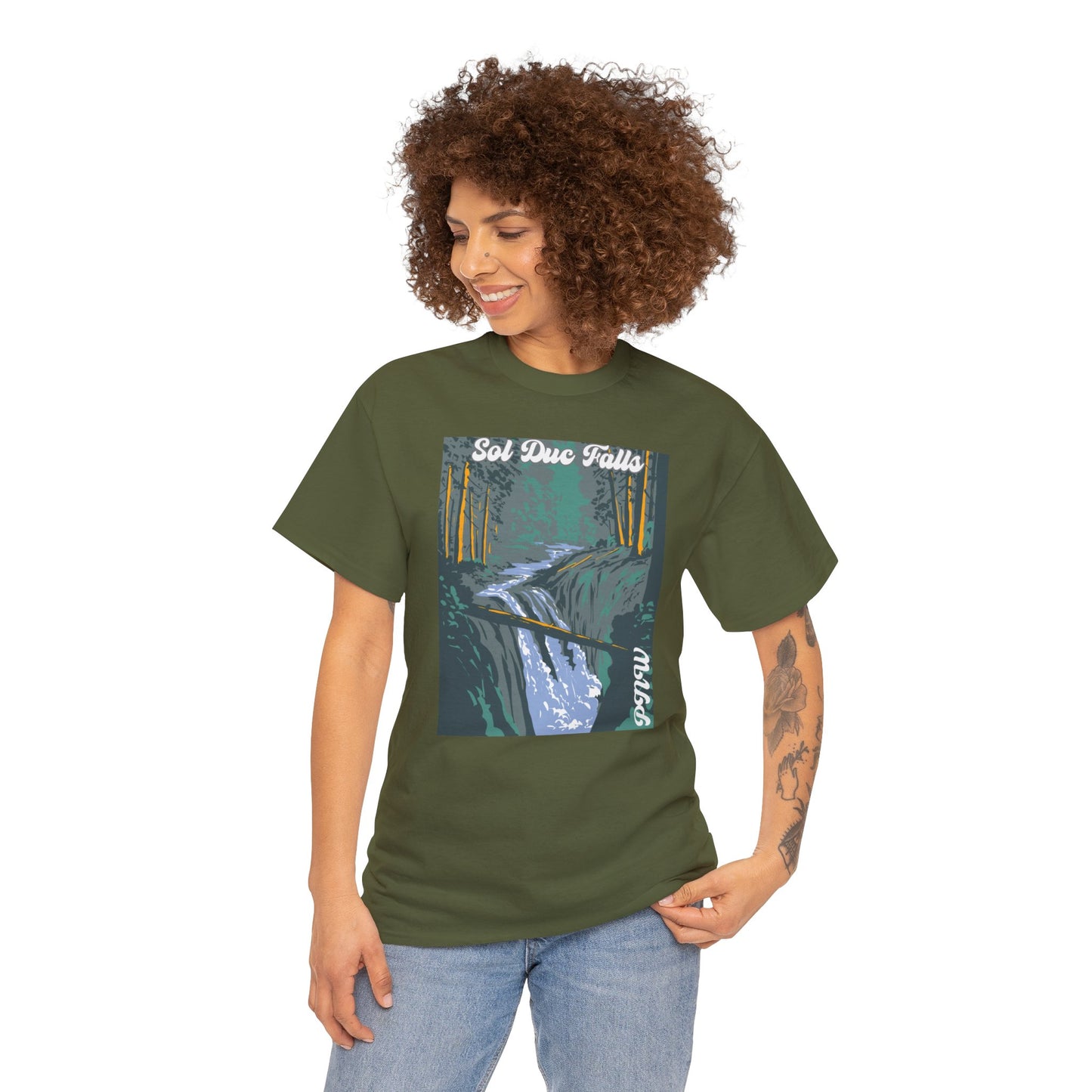 PNW Sol Duc Falls T-Shirt - Unisex Heavy Cotton Tee