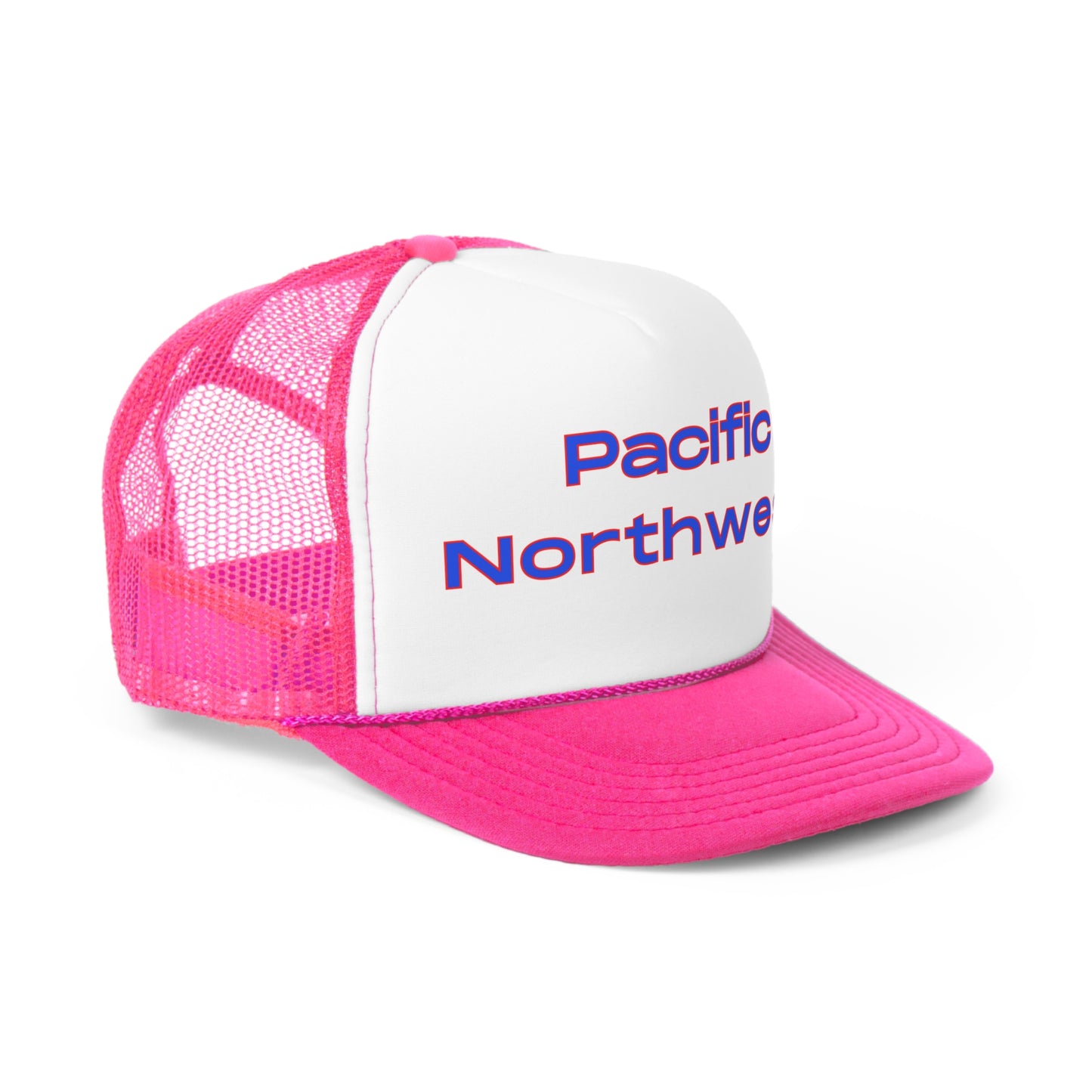 Pacific Northwest Simple - Blue with Red - Trucker Caps