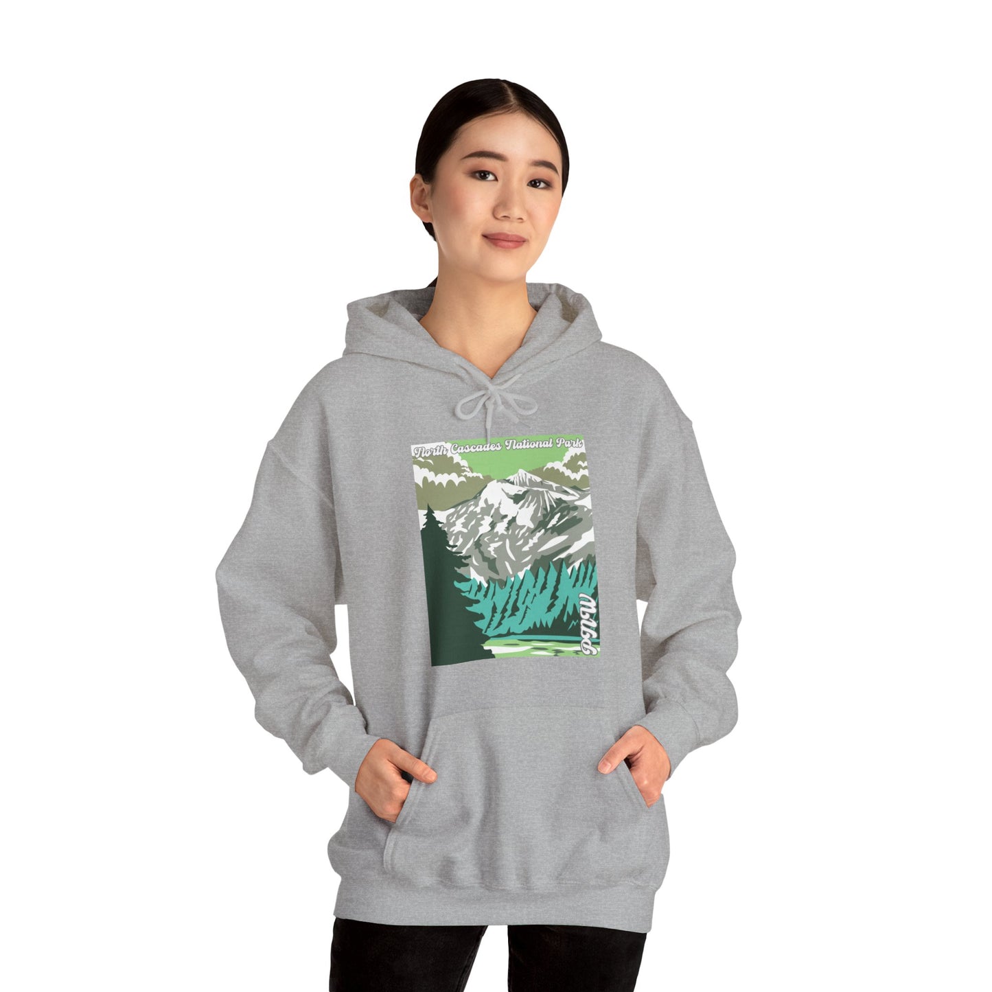 PNW North Cascades National Park Hoodie - Unisex Heavy Blend™ Hooded Sweatshirt